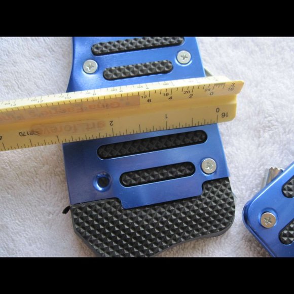 Aluminum Metal Blue Attachable Upgrade Sports Pedals Gas Brake Non Slip Set Auto - Picture 8 of 10